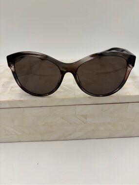 CHANEL Pantos Logo Smoke Brown Rounded Cat-Eye Sunglasses 5458-A